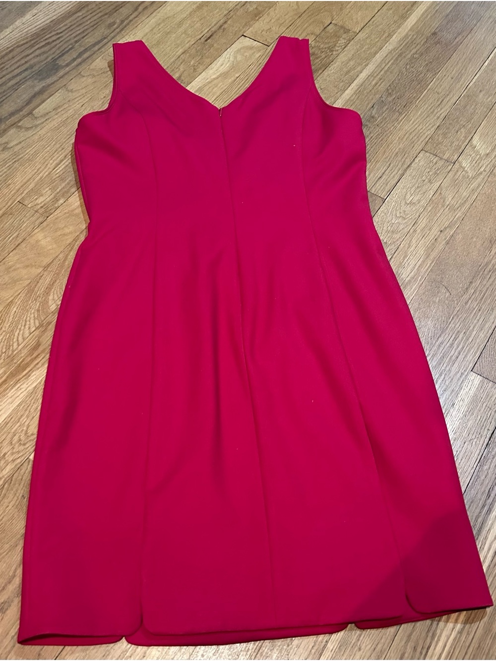 White House Black Market Fuchsia Sleeveless V-Neck Midi Dress